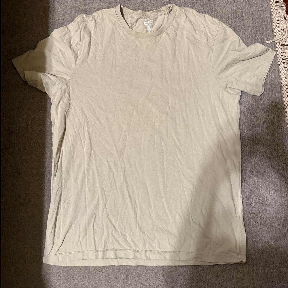 J.Crew Men’s Light Green Cotton T-Shirt Size Large Tall